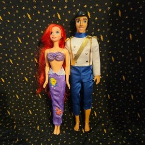 Disney The Little Mermaid Ariel & Prince Eric 12"‎ Dolls